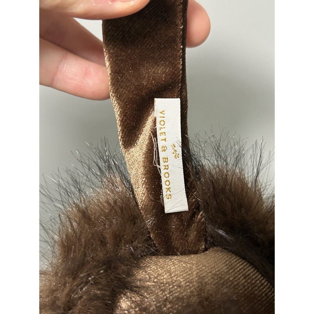 Anthropologie x Violet Brooks Faux Fur Earmuffs Headband NWT - Picture 2 of 6
